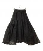 Snidelスナイデル）の古着「スカート バリエチュールスカート」｜ブラック