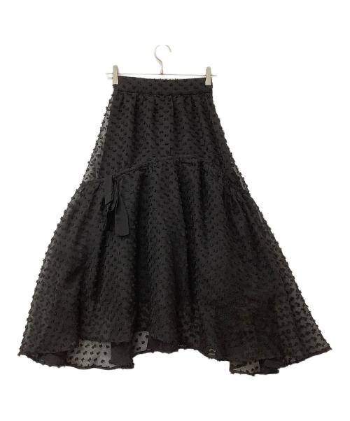 Snidel（スナイデル）Snidel (スナイデル) スカート バリエチュールスカート ブラックの古着・服飾アイテム