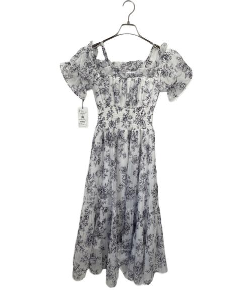 Snidel（スナイデル）Snidel (スナイデル) 半袖ワンピース ホワイト×ネイビー サイズ:1 未使用品の古着・服飾アイテム