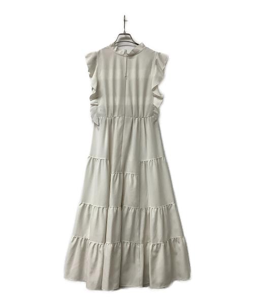 Snidel（スナイデル）Snidel (スナイデル) ノースリーブワンピース Sustainableデザインティアードワンピース ベージュの古着・服飾アイテム