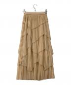 Snidelスナイデル）の古着「スカート プリーツティアードチュールスカート」｜ベージュ