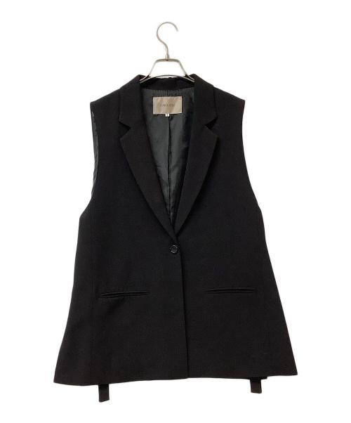 JUSGLITTY（ジャスグリッティー）JUSGLITTY (ジャスグリッティー) ジレ テーラードベスト ブラック サイズ:2の古着・服飾アイテム