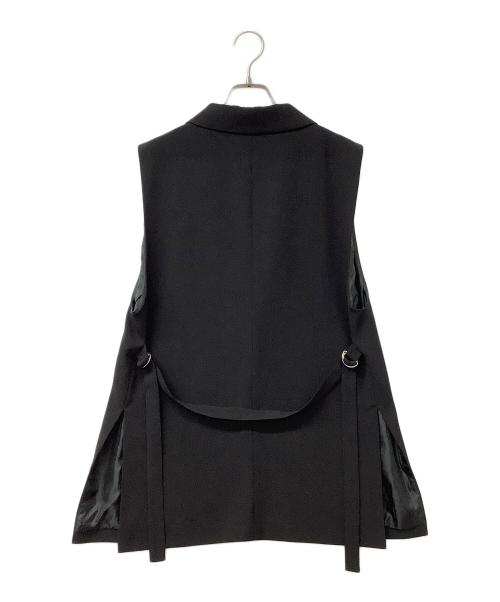 JUSGLITTY（ジャスグリッティー）JUSGLITTY (ジャスグリッティー) ジレ テーラードベスト ブラック サイズ:2の古着・服飾アイテム