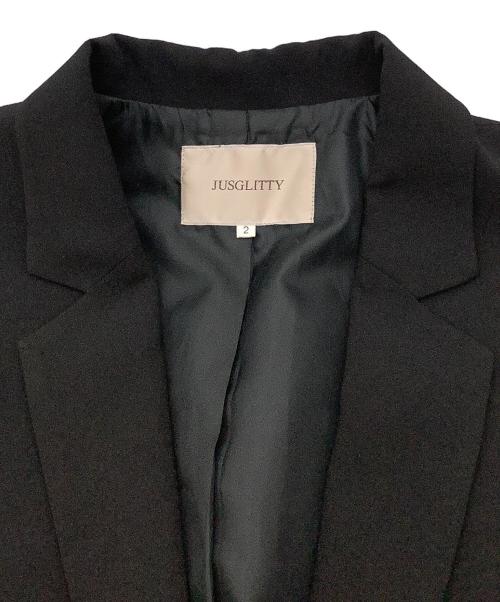 JUSGLITTY（ジャスグリッティー）JUSGLITTY (ジャスグリッティー) ジレ テーラードベスト ブラック サイズ:2の古着・服飾アイテム