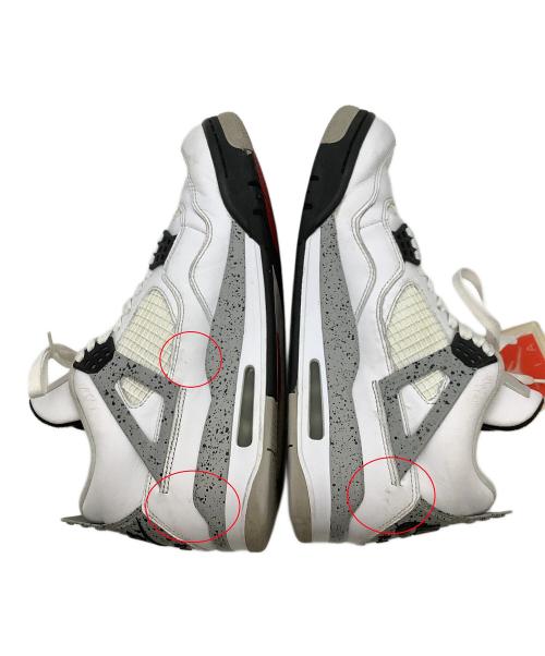 NIKE（ナイキ）NIKE (ナイキ) ハイカットスニーカー AIR JORDAN 4 RETRO OG ホワイト サイズ:cm 28の古着・服飾アイテム