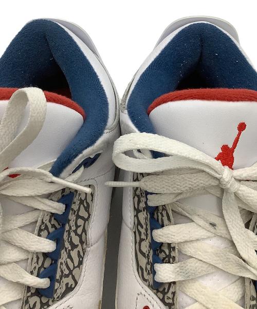 NIKE（ナイキ）NIKE (ナイキ) ハイカットスニーカー AIR JORDAN 3 RETRO OG ホワイト×ブルー サイズ:cm 28の古着・服飾アイテム
