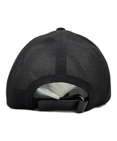 GUCCI（グッチ）GUCCI (グッチ) メッシュキャップ ロゴ付きキャップ 701324 ブラック×レッド サイズ:L (59cm)の古着・服飾アイテム