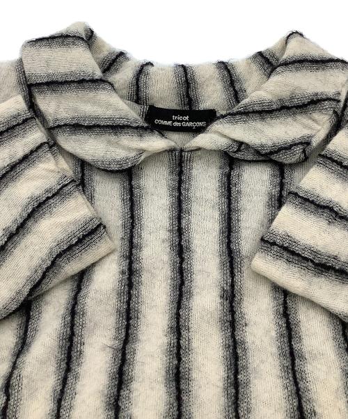 tricot COMME des GARCONS（トリココムデギャルソン）tricot COMME des GARCONS (トリココムデギャルソン) ニット 薄手ニット ホワイト×ブラック サイズ:不明の古着・服飾アイテム