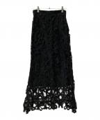 Snidelスナイデル）の古着「ロングスカート」｜ブラック
