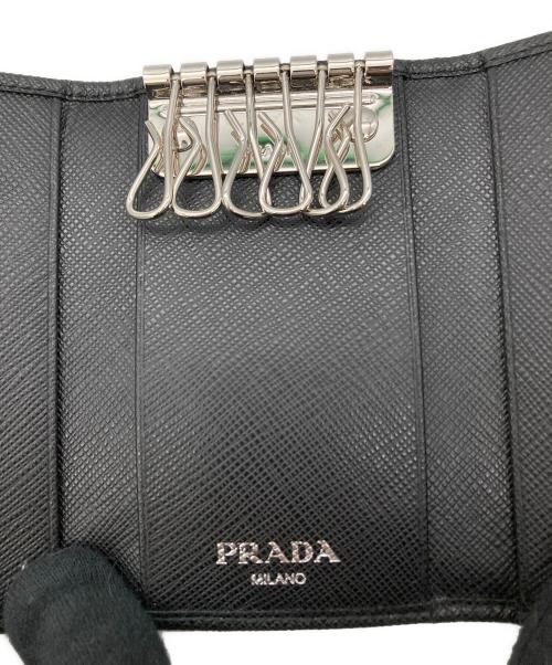 PRADA（プラダ）PRADA (プラダ) キーケース トライアングルロゴ ブラックの古着・服飾アイテム