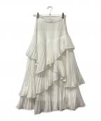 Snidelスナイデル）の古着「プリーツティアードスカート」｜ホワイト