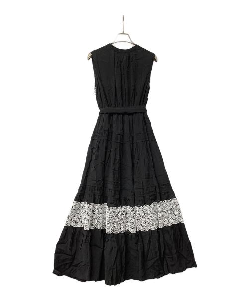 HER LIP TO（ハーリップトゥ）HER LIP TO (ハーリップトゥ) ワンピース Scala Lace-Trimmed Dress ブラック×ホワイト サイズ:Sの古着・服飾アイテム