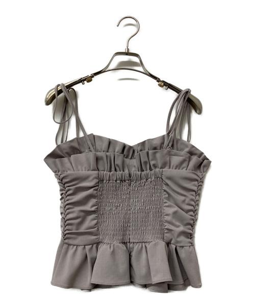 Snidel（スナイデル）Snidel (スナイデル) ギャザーデザインビスチェ グレー サイズ:ONEの古着・服飾アイテム