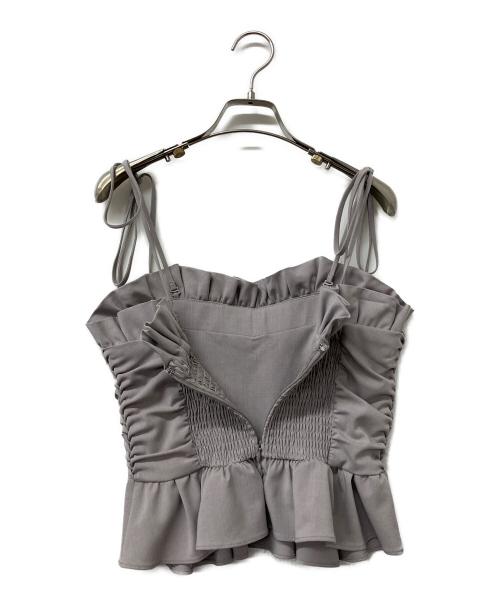 Snidel（スナイデル）Snidel (スナイデル) ギャザーデザインビスチェ グレー サイズ:ONEの古着・服飾アイテム