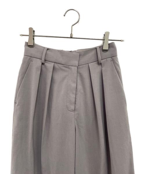 Snidel（スナイデル）Snidel (スナイデル) タッククロスワイドパンツ グレーの古着・服飾アイテム