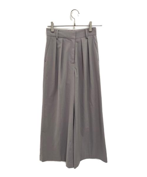 Snidel（スナイデル）Snidel (スナイデル) タッククロスワイドパンツ グレーの古着・服飾アイテム