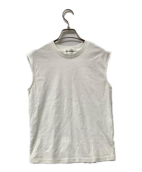 Lily Brown（リリーブラウン）Lily Brown (リリーブラウン) ワンピース 刺繍キャミワンピースセット ホワイト×オレンジ サイズ:Fの古着・服飾アイテム