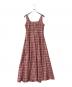 HER LIP TO (ハーリップトゥ) Paddington Long Dress レッド×ベージュ サイズ:S：12000円
