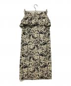 Snidelスナイデル）の古着「スカート バルーンペプラムスカート」｜ブラウン×ブラック