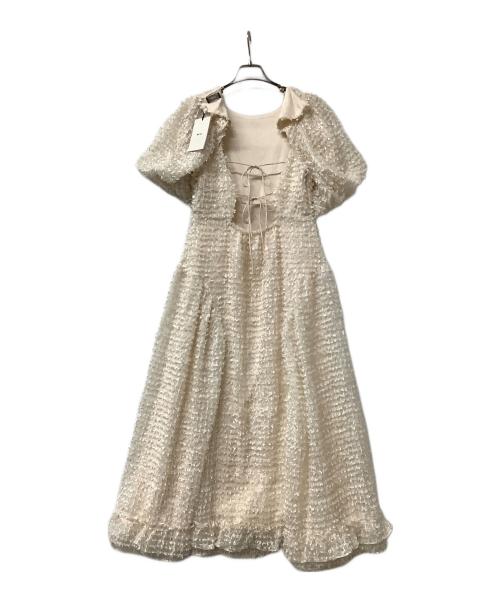 ROSY LUCE（ロージールーチェ）ROSY LUCE (ロージールーチェ) ワンピース ボリュームバックオープンワンピース ベージュ サイズ:Sの古着・服飾アイテム