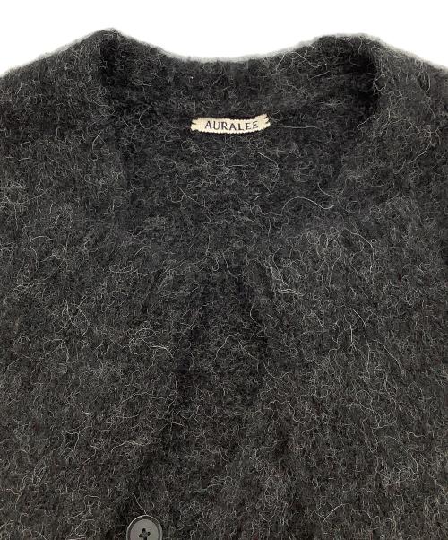 AURALEE（オーラリー）AURALEE (オーラリー) ニットカーディガン ALPACA WOOL SUPER LIGHT KNIT BIG CARDIGAN ブラック サイズ:5の古着・服飾アイテム