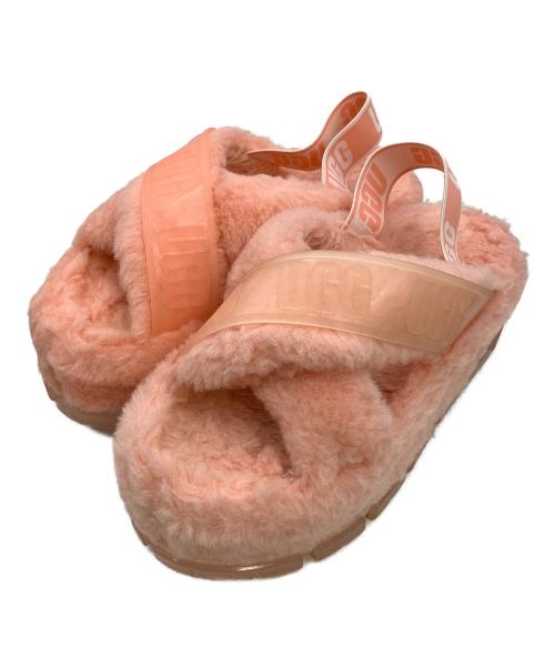 UGG（アグ）UGG (アグ) ファーサンダル Fuzzita Clear ピンク サイズ:JAPAN 25の古着・服飾アイテム