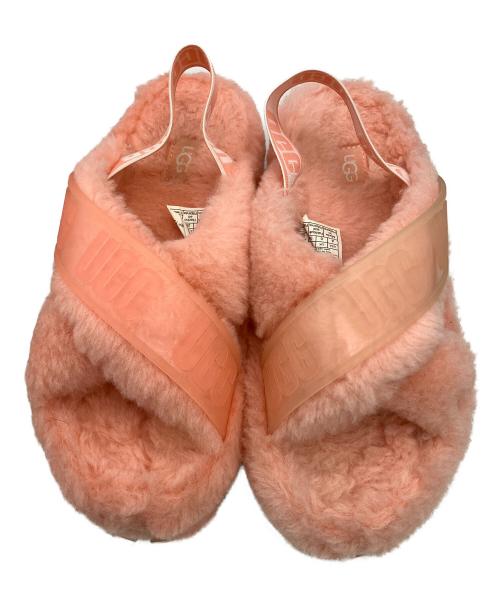 UGG（アグ）UGG (アグ) ファーサンダル Fuzzita Clear ピンク サイズ:JAPAN 25の古着・服飾アイテム