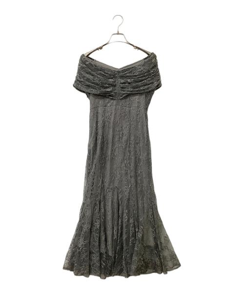 LeJa（レジャ）LeJa (レジャ) ワンピース 2WAYレース花柄オフショルダーマーメイドワンピースドレス グレー サイズ:Sの古着・服飾アイテム