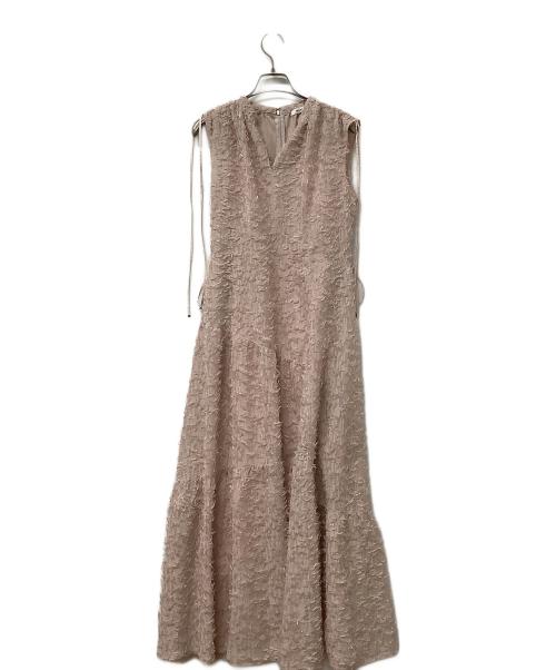 FRAY ID（フレイ アイディー）FRAY ID (フレイ アイディー) フリンジジャガードティアードワンピース ピンク サイズ:1の古着・服飾アイテム