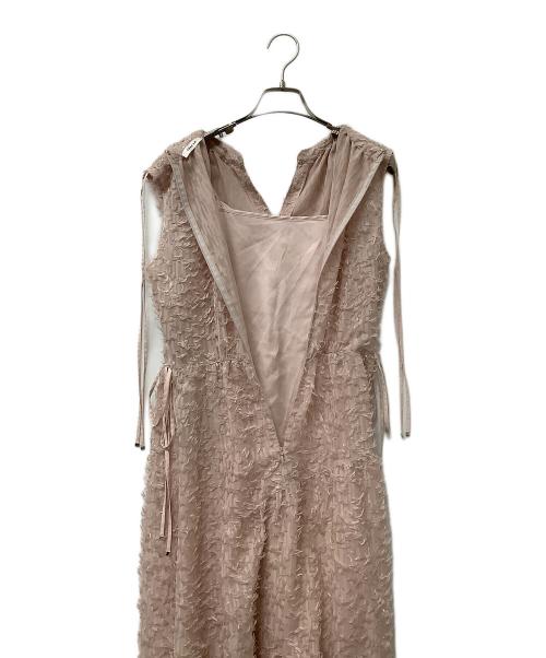 FRAY ID（フレイ アイディー）FRAY ID (フレイ アイディー) フリンジジャガードティアードワンピース ピンク サイズ:1の古着・服飾アイテム