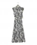 Snidelスナイデル）の古着「Sustainable20周年プリントワンピース」｜ホワイト×ブルー