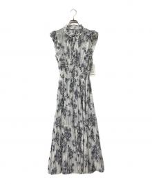 Snidel（スナイデル）の古着「Sustainable20周年プリントワンピース」｜ホワイト×ブルー