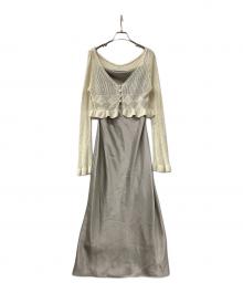 Snidel（スナイデル）の古着「ワンピース カーデ&キャミワンピ」｜グレー