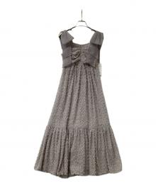 Snidel（スナイデル）の古着「ワンピース リボンティアードワンピース」｜グレー