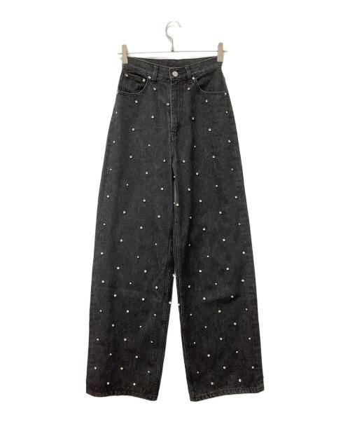 eimy istoire（エイミーイストワール）eimy istoire (エイミーイストワール) ジーンズ デコラティブデニム ブラック サイズ:Sの古着・服飾アイテム