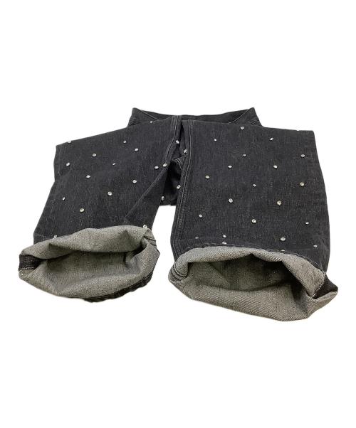 eimy istoire（エイミーイストワール）eimy istoire (エイミーイストワール) ジーンズ デコラティブデニム ブラック サイズ:Sの古着・服飾アイテム