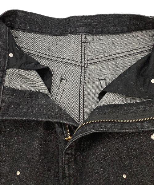 eimy istoire（エイミーイストワール）eimy istoire (エイミーイストワール) ジーンズ デコラティブデニム ブラック サイズ:Sの古着・服飾アイテム