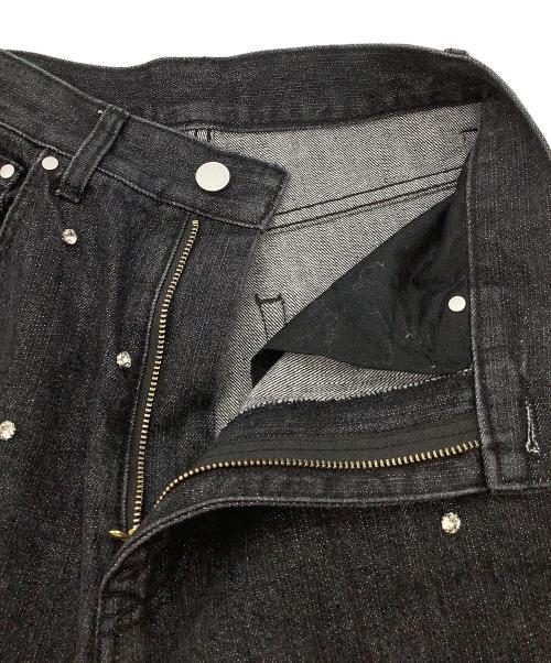 eimy istoire（エイミーイストワール）eimy istoire (エイミーイストワール) ジーンズ デコラティブデニム ブラック サイズ:Sの古着・服飾アイテム