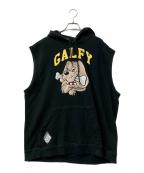 GALFYガルフィー）の古着「プルオーバータンクトップパーカー」｜ブラック