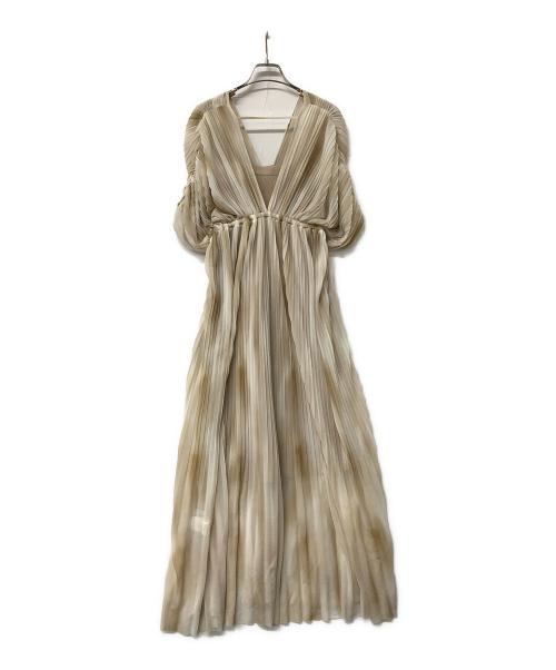 anuans（アニュアンス）anuans (アニュアンス) ワンピース アブストラクトパターンワンピース ブラウン サイズ:Fの古着・服飾アイテム