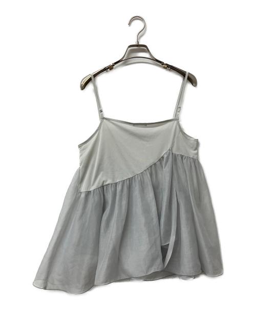 FRAY ID（フレイ アイディー）FRAY ID (フレイ アイディー) ニット ラッフルフリルレイヤーニット グレー サイズ:Fの古着・服飾アイテム