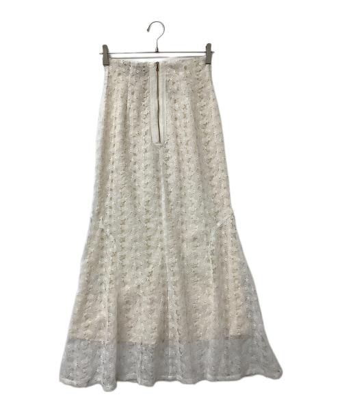 ME&ME COUTURE（ミーアンドミークチュール）ME&ME COUTURE (ミーアンドミークチュール) スカート ケミカルレースマーメイドスカート ホワイトの古着・服飾アイテム