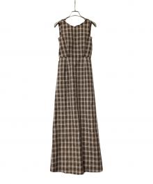 Snidel（スナイデル）の古着「ワンピース バックオープンフレアワンピース」｜ブラウン