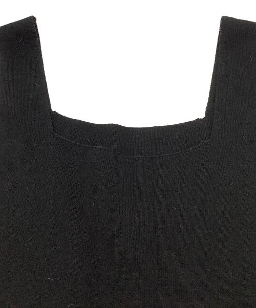 Lily Brown（リリーブラウン）Lily Brown (リリーブラウン) ワンピース ラインニットドッキングワンピース ブラック×ベージュ サイズ:Fの古着・服飾アイテム