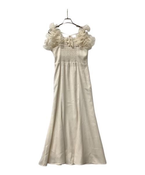 RANDA（ランダ）RANDA (ランダ) キャミソールワンピース ショルダーフリルワンピース ベージュ サイズ:1の古着・服飾アイテム