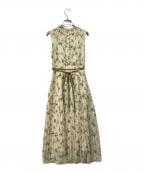 Apuweiser-richeアプワイザーリッシェ）の古着「ワンピース ぼかしフラワープリーツワンピース」｜ベージュ