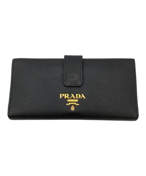 PRADA（プラダ）PRADA (プラダ) 長財布 サフィアーノ  ブラックの古着・服飾アイテム