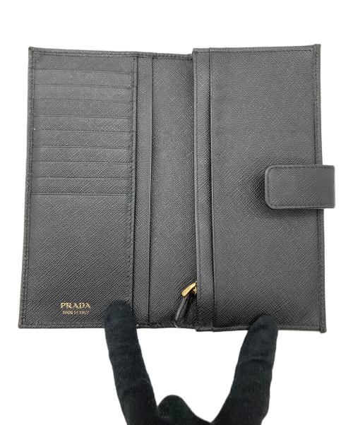 PRADA（プラダ）PRADA (プラダ) 長財布 サフィアーノ  ブラックの古着・服飾アイテム