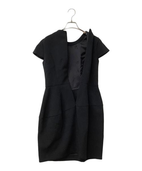 YOKO CHAN（ヨーコチャン）YOKO CHAN (ヨーコチャン) 半袖ワンピース パール付きワンピース ブラック サイズ:38の古着・服飾アイテム