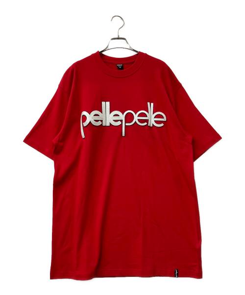 pellepelle（ペレペレ）pellepelle (ペレペレ) 半袖カットソー　刺繍 レッド サイズ:XLの古着・服飾アイテム